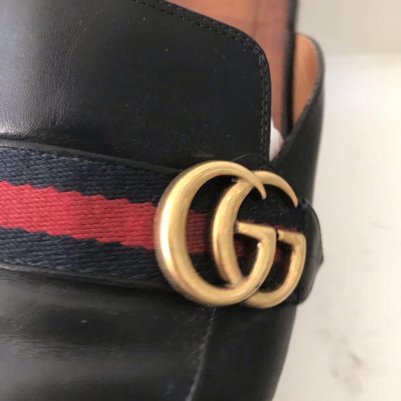 Gucci leather slippers black, 40.5, authentic - Picture 3 of 11